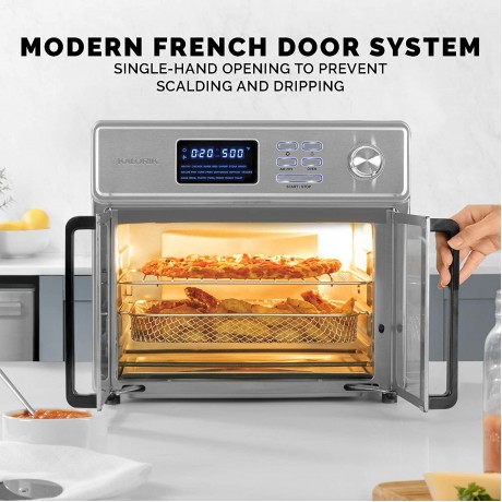 Kalorik MAXX® Digital Air Fryer Oven 26 Quart 10-in-1 Countertop Toaster Oven & Air Fryer Combo-21 Presets up to 500 degrees Includes 9 Accessories & Cookbook B0872DQV7Z
