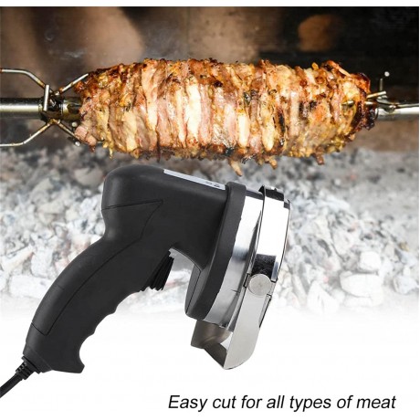 Commercial Doner Kebab Electric Gyros Knife Shawarma Machine Handheld Roast Meat Cutting Machine Gyro Knife,2800RPM for Cutting Turkish Kebab Lamb Turkey,BlackCorded B0B55S4MLY