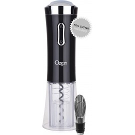 Ozeri Nouveaux II Electric Wine Opener in Black with Foil Cutter Wine Pourer and Stopper B00455ZZAG