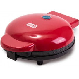 DASH 8” Express Electric Round Griddle for for Pancakes Cookies Burgers Quesadillas Eggs & other on the go Breakfast Lunch & Snacks Red B07CG3T1H6