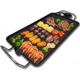 Electric Griddles Non-Stick Home Electric Grill,Portable Barbecue Party Griddle with Adjustable Temperature,for Cooking Pancakes Steak Meat Seafood Vegetables B09B7CH1T6