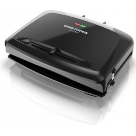 George Foreman Rapid Grill Series 5-Serving Removable Plate Electric Indoor Grill and Panini Press Black RPGV3801BK B075BD7WQP