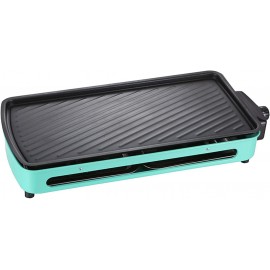 GYK Electric Griddle Grill,Portable 2 in 1 with Adjustable Temperature Control,Smokeless Coated Griddle Easy Cleaning Household Electric Frying Grill,Green（with bakeware） B0974TBPKG