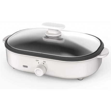 HLMSKD 700W household multi-function cooking pot electric hot pot household smoke-free electric grill machine grill Color : A Size : 25cm x 16.5cm x 2.5 cm B09P42QDKW