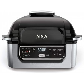 Ninja AG301 Foodi 5-in-1 Indoor Grill with Air Fry Roast Bake & Dehydrate Black Silver B07S76WBGF