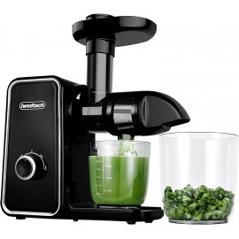 iwodtech Cold Press Juicer Juicer Machines Vegetable and Fruit BPA Free Celery Juicer Slow Masticating Juicer with 2 Speed & Reverse Function With 2 Cups,Slow Juicer with Quiet Motor（Black） B09796P82Z