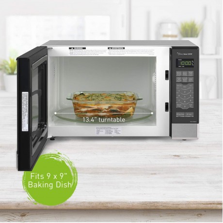 Panasonic Microwave Oven NN-SN686S Stainless Steel Countertop Built-In with Inverter Technology and Genius Sensor 1.2 Cubic Foot 1200W B01DEWZUG4
