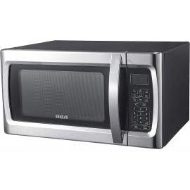 RCA RMW1178 1.1 Cu Ft Stainless Steel Countertop Microwave Oven Multi Function Programmable 1000W residential kitchen Stainless B08JPRB9RB