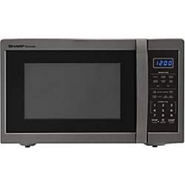 Sharp Carousel 1.4 Cu. Ft. 1100W Countertop Microwave Oven in Black Stainless Steel B071RTWQ4M