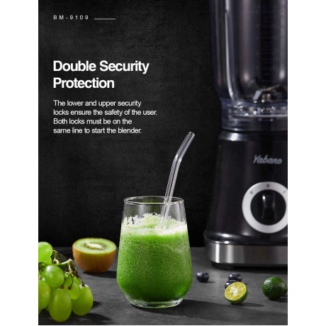Blender Professional Countertop Blender for Kitchen High Speed Smoothie Blender with 4 Blade System for Shakes Ice Crushing and Frozen Fruits 60 oz BPA Free AS Jar Self Cleaning by Yabano B09ZYCCMJV