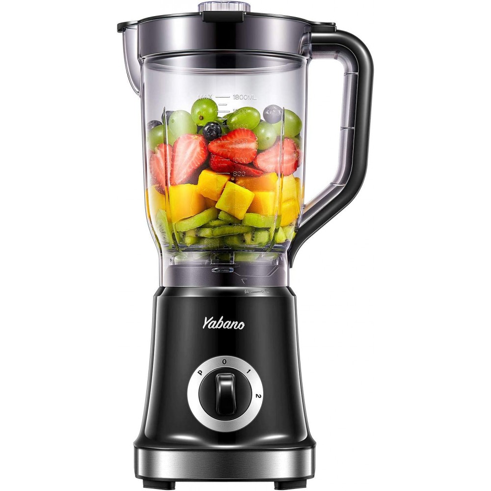 Blender Professional Countertop Blender for Kitchen High Speed Smoothie Blender with 4 Blade System for Shakes Ice Crushing and Frozen Fruits 60 oz BPA Free AS Jar Self Cleaning by Yabano B09ZYCCMJV
