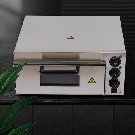 BJTDLLX 16'' Commercial Pizza Oven Countertop 110V 2000W Stainless Steel Electric Pizza Oven Multipurpose Snack Oven with Separately Controlled Thermostats for Restaurant Home Pizza Pretzels Baked B09M71KS6D