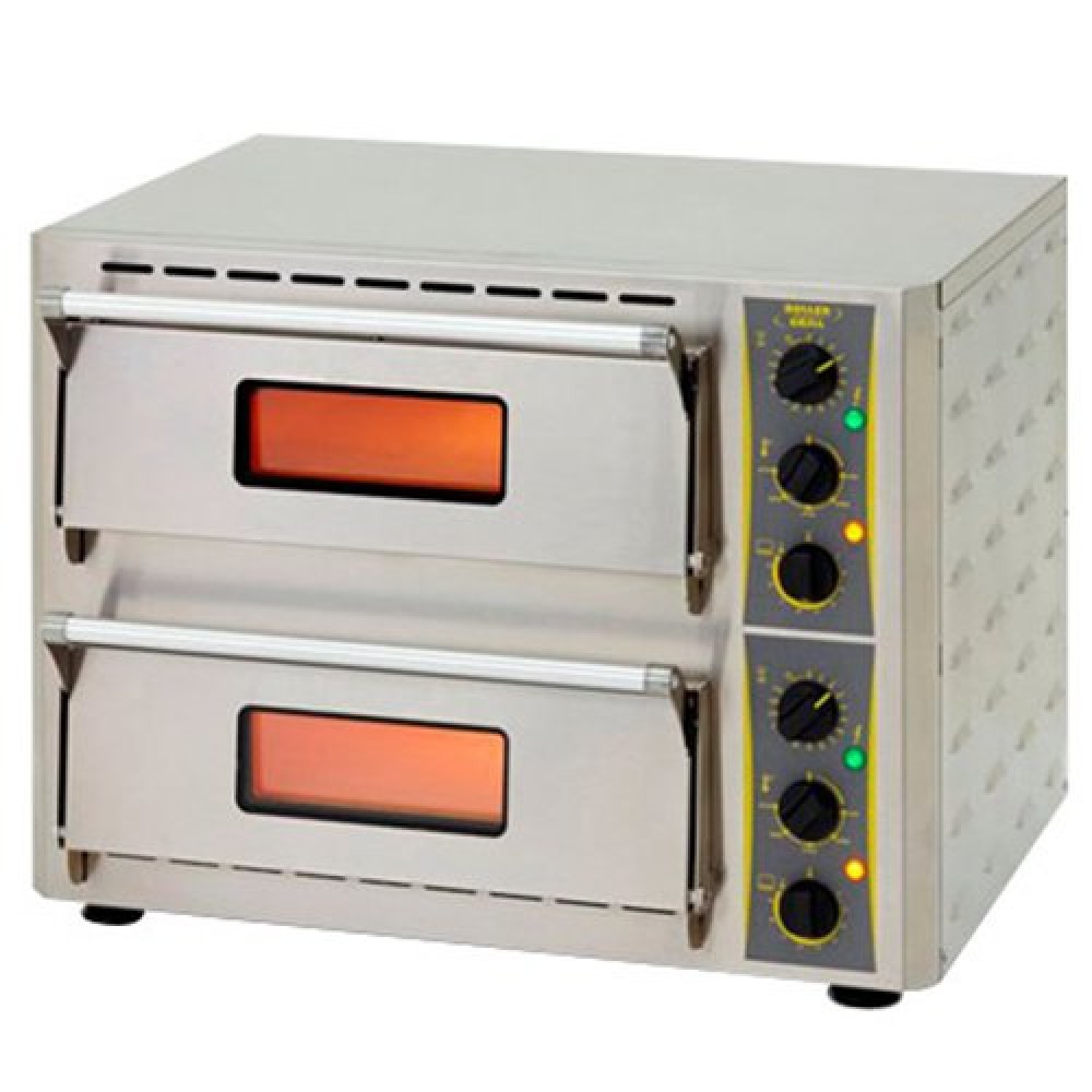 Equipex PZ-430D Countertop Electric Pizza Bake Oven Double Deck Stainless Steel 208 240v NSF B00I48P320