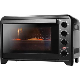 JJINPIXIU Mini Air Circulation Oven Desktop Oven Breakfast Machine Bread Maker 2200 W Barbecue Timer Mini Oven Pizza Oven with Bakeware Grill 60L Black B09KH3CQ5Z