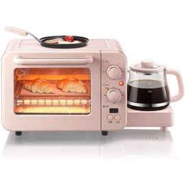 MingrXieh 3-in-1 electric oven small oven multi-function breakfast machine 8 liters electric mini oven coffee machine egg frying pan household bread pizza oven grill B09H4HM2TP