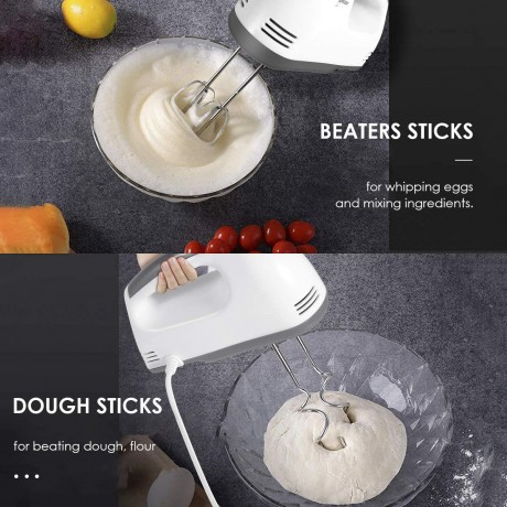2020 Electric Hand Mixer 7 Speed Handheld Mixer Food Beater Kitchen Blender Egg Whisk with Egg Sticks & Dough Sticks for Whipping Dough Cream & Cake B08N69FYR4