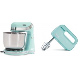 Dash Stand Mixer Electric Everyday Use & Smart Store Compact Hand Mixer Electric for Whipping + Mixing Cookies Brownies Cakes Dough Batters Meringues & More 3 speed Aqua B08N5WZ5BG