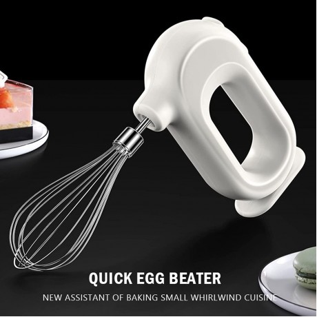 GILIGEGE Mini Household Cordless Electric Hand Mixer USB Rechargable Handheld Egg Beater with 2 Detachable Stir Whisks 4 Speed Modes Baking at Home for Kitchen Small Handheld Mixer Pink One Size B0B3DPDH9H