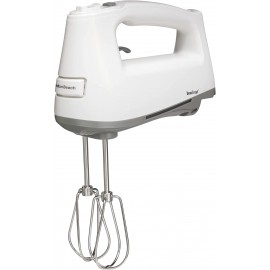 Hamilton Beach Electric Hand Mixer with DC Motor & 3 Speeds Wire Beaters Whisk Swivel Cord and Bowl Rest White 62661 B08NFF357Y