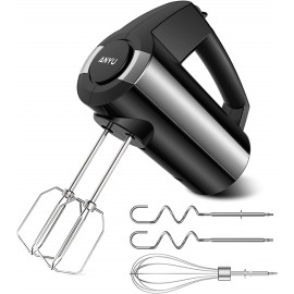 Hand Mixer Electric ANYU 300W Powerful Handheld Mixer Electric with 5 Speed and Turbo Fuction Includes Beaters Dough Hooks and Storage Case B08F761W2K