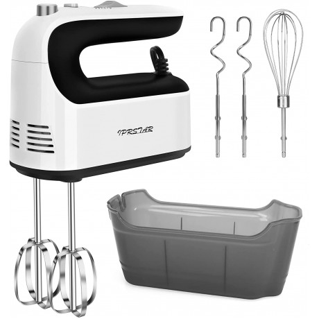 Hand Mixer Electric IPRSTAR 5-Speed 400w Turbo Power Kitchen Handheld Mixer with Storage Case and 5 Stainless Steel AccessoriesWhisk Beaters Dough Hooks Food Mixer for Cake Batters B09L7MRW93