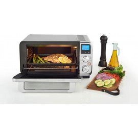 De'Longhi Livenza Compact Oven 1800W Countertop Convection Toaster Oven 9 Presets Roast Broil Bake Easy to Use 14L .5 cu ft.Stainless Steel EO141150M B07D76X7P1