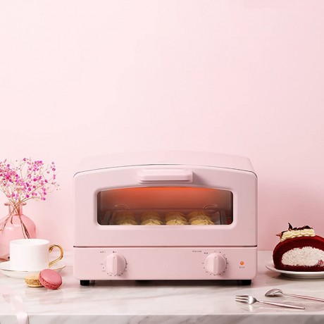 JJINPIXIU Electric Oven Toaster Grill and Baking Combination Convection Oven Countertop Suitable for French Fries Pizza Chicken Cakes Biscuits Easy to Clean Pink B09HBTYRS1