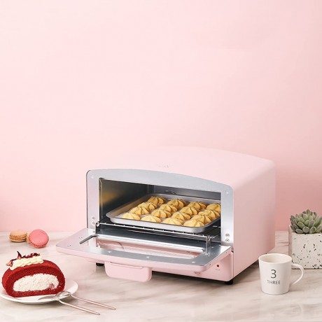 JJINPIXIU Electric Oven Toaster Grill and Baking Combination Convection Oven Countertop Suitable for French Fries Pizza Chicken Cakes Biscuits Easy to Clean Pink B09HBTYRS1