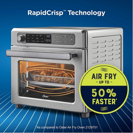 Oster Digital Air Fryer Oven with RapidCrisp Stainless Steel 12-Function Countertop Oven with Convection B08CNMX519