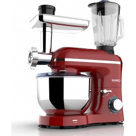 3 in 1 Stand Mixer 6.5QT Kitchen Food Mixer 850W Tilt-Head  6 Speed with Pulse Electric Mixer Multifunction Standing Mixers Meat Blender and Juice Extracter Red B099W1ZGX1