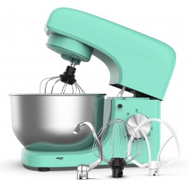 4.7QT Stainless Steel Bowl Stand Mixer 8-Speed Tilt-Head Electric Food Mixer with Dough Hook Wire Whip & Beater Pouring Shield-Green B09YRF8L3N
