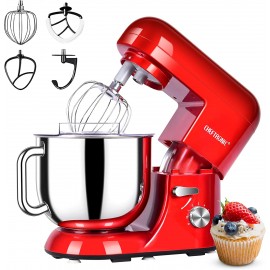 CHEFTRONIC Stand Mixer 7 Qt Tilt-Head Electric Household Stand Mixer 650W 6-P Speed Multifunctional kitchen Stand up Mixer with Dough Hook Whisk Food Beater And Butter Beater Red B09L15MRPW