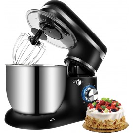 FJYDM Kitchen Electric Stand Mixer 5.3 Qt 1500W 6 Speed Household Mini Mixer Tilt-Head Food Mixer with Stainless Steel Bowl Beaters Whisk Dough Hook B09795L3G9