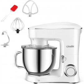 Likein Stand Mixer，7.4QT 660W Cake Mixer Electric Stand Mixer with Dough Hook Mixing Beater ,Whisk Splash GuardWhite B099QQG1S3