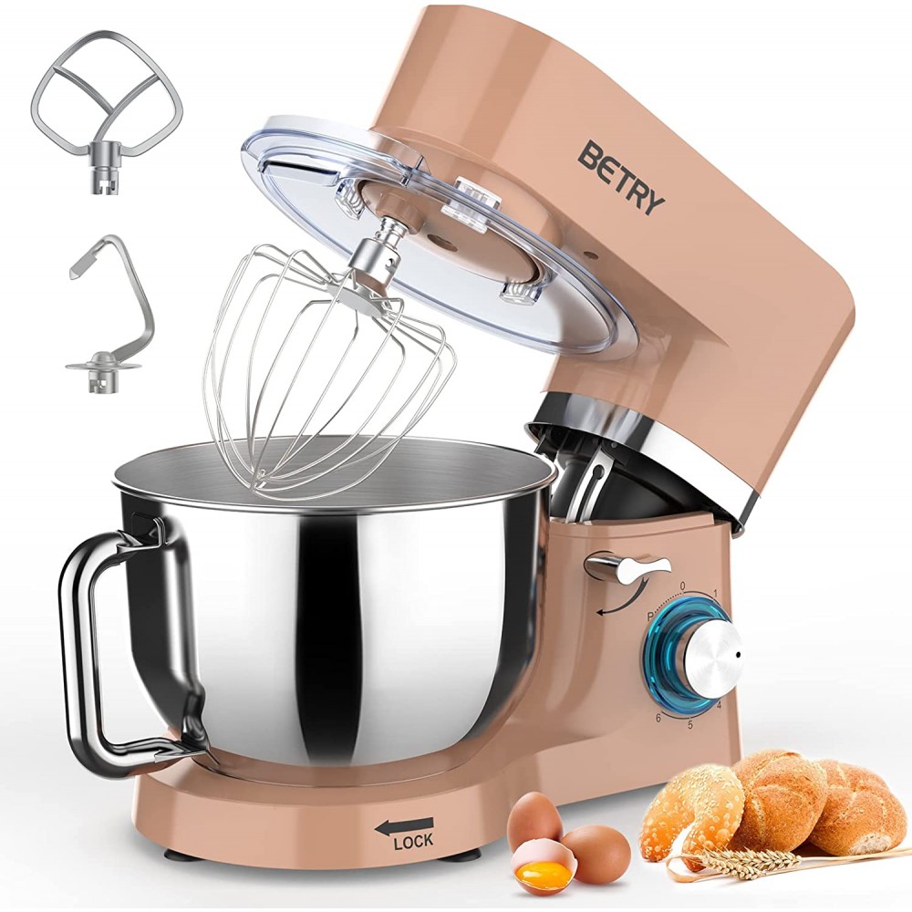 Stand Mixer 660w 6-Speed Food Mixer 7.5 QT Kitchen Electric Mixer Tilt-Head Dough Mixer with Dishwasher-Safe Dough Hooks,Beaters,Whisk & Stainless Steel Bowl Renewed B0B4H49W2F