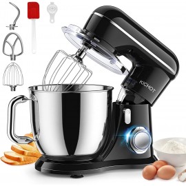 Stand Mixer KICHOT 10+P Speed 4.8 Qt. Household Stand Mixers Tilt-Head Dough Mxier with Dough Hook Beater Wire Whisk & Splash Guard Attachments for Baking Cake Cookie Kneading SM-1533 B08TTXCVSM