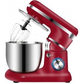 Stand Mixer,Tilt-Head Household Stand Mixers Dough Mxier 6 Speed 5 Qt 1200W for Dressings Frosting Meringues More,red B09MS8NPMR