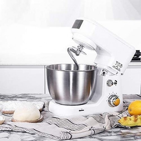 YAO-Household Stand Mixers Egg Beater Dough Mixer Stand Mixer Stainless Steel Tilt-Head 4L 6-Speed Multifunction Home Kitchen Fully Automatic Small Chef Machine B07ZR98G5N