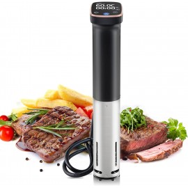 OOIIOR Sous Vide 1100W Sous Vide Precision Cooker IPX7 Waterproof Sous Vide Machine Ultra-Quiet Fast-Heating Immersion Circulator with Digital Timer & Temperature Control B09WYRNGJZ