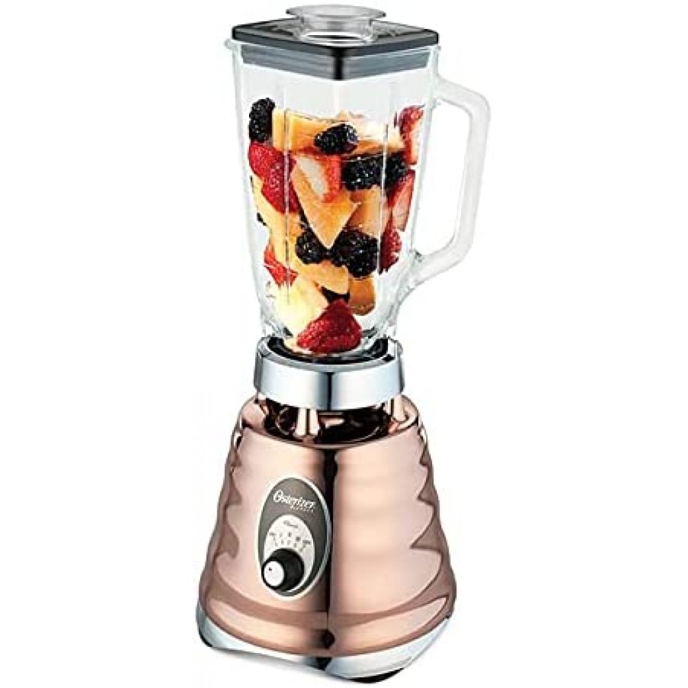 Ckitze Oster 4128 Copper 3-Speed Chrome Retro Blender with 5-Cup Glass Jar 220-volt Not for USA European Cord B0992WXQ15