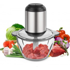 Food Chopper 8-Cup BPA-Free Bowl 350W Food Processor by Kuopry Electric Food Chopper for Meat Vegetables Fruits and Nuts Blenders for Kitchen Fast & Slow 2 Speeds,4 Sharp Blades B08R63P3C2