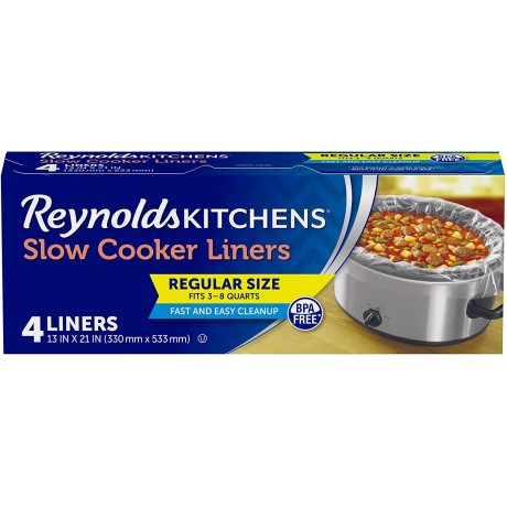 Reynolds Kitchens Slow Cooker Liners Regular Fits 3-8 Quarts 4 Count Pack of 12 48 Total B002U0KKK8