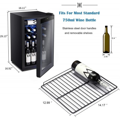 Antarctic Star Beverage Refrigerator Cooler 100 Can Mini Fridge Glass Door for Soda Beer or Wine – Glass Door Small Drink Dispenser Machine Adjustable Removable for Home Office or Bar 2.3 cu.ft. B07ZJ59183