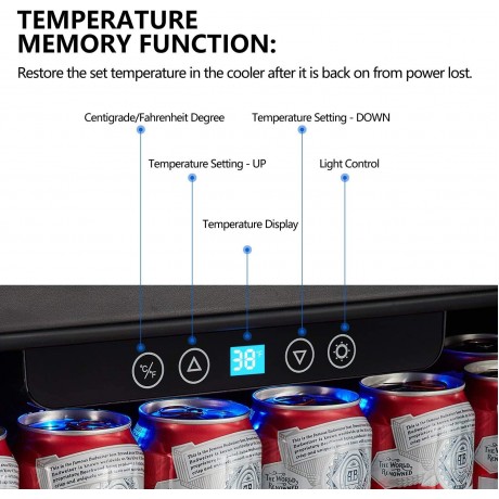 Kalamera 24 Wine Cooler Refrigerator Beverage Cooler 46 Bottle Dual Zone & 154 Cans Beverage Cooler Built-in or Freestanding Fridge B093PGZZV5