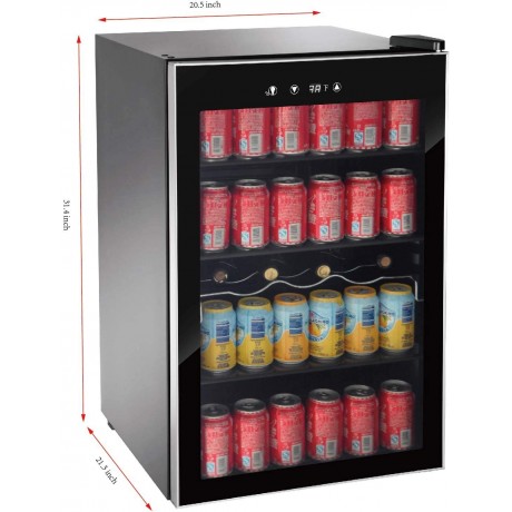 RCA RMIS1530 Freestanding Beverage Center Cooler Fridge Fits 110 Cans or 36 Wine Bottles Black B08QDW4VKB