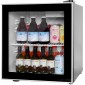 SOUKOO Beverage Cooler and Fridge With Glass Rever..