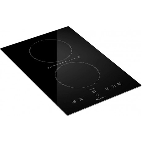 Empava 12 Inch Electric Induction Cooktop Smooth Surface with 2 Burners 120V 12 Inch Black B0811Z25ZL