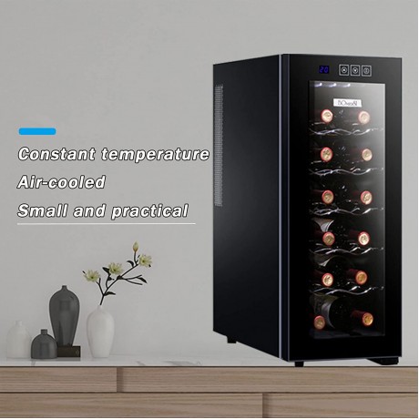 DUTUI Electronic Wine Cabinet Wine Cooler Freestanding Wine Cellar for Red White Champagne Or Sparkling Wine Digital Temperature Control B096G62W86
