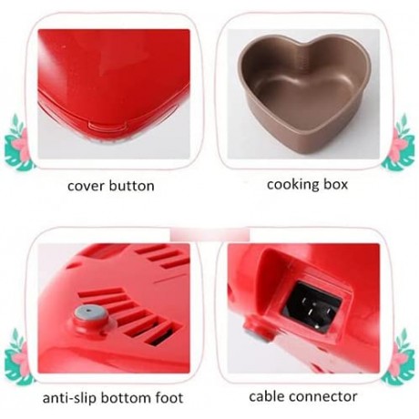 BUYAEAR 1.8L Heart-Shaped Home Rice Cooker with Functions of Cooking Rice Porridge Soup and Cakes,Pink B09YNVPCBR