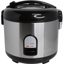 IMUSA USA GAU-00028 Electric Rice Cooker 10-Cup Uncooked Rice 20-Cup Cooked Rice Stainless Steel B01AY1E6UO